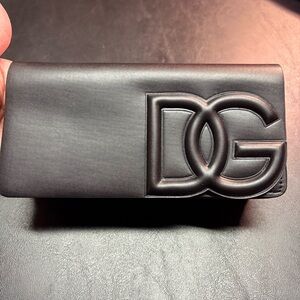 Dolce & Gabbana Black Embossed Clutch/ Phone holder